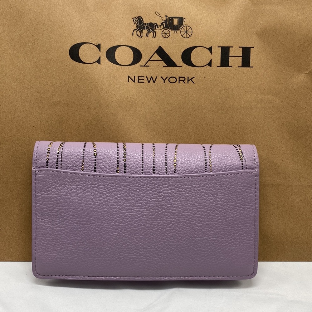 Coach Purse HAYDEN Foldover Crossbody BAG Lilac Purple Tattoo - Picture 7 of 9